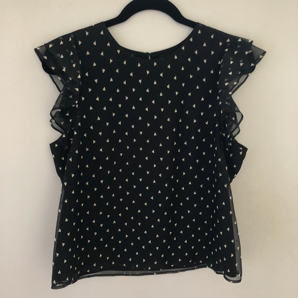 FiveSeventyFive Star-Print Crepe Flutter-Sleeve - Picture 1 of 6